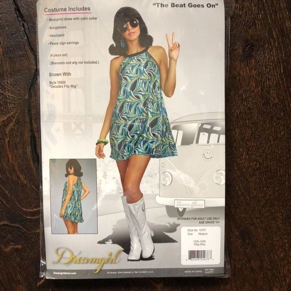 Dreamgirl The Beat Goes On 60's Pleated Costumes - Picture 3 of 13